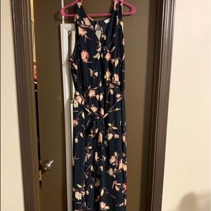 Navy blue Floral maxi dress